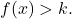 f(x) \symbol{"3E} k.