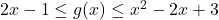 2x-1\le g(x)\le x^2-2x+3