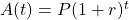 A(t)=P(1+r)^t