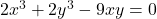 2x^3+2y^3-9xy=0