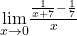 \underset{x\to 0}{\lim}\frac{\frac{1}{x+7}-\frac{1}{7}}{x}