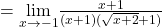 =\underset{x\to -1}{\lim}\frac{x+1}{(x+1)(\sqrt{x+2}+1)}