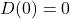 D(0)=0