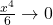  \frac{x^{4}}{6}\to 0 