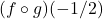 (f\circ g)(-1/2)