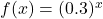 f(x)=(0.3)^x