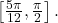 \left[\frac{5\pi }{12},\frac{\pi }{2}\right].