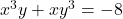 x^3 y+xy^3=-8