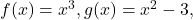 f(x)={x}^{3},g(x)={x}^{2}-3,