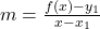 m=\frac{f(x)-y_1}{x-x_1}