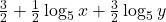 \frac{3}{2}+\frac{1}{2}\log_5 x+\frac{3}{2}\log_5 y