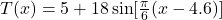 T(x)=5+18 \sin[\frac{\pi}{6}(x-4.6)]