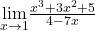 \underset{x\to 1}{\lim}\frac{x^3+3x^2+5}{4-7x}