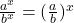 \large \frac{a^x}{b^x} \normalsize =(\frac{a}{b})^x