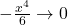 -\frac{x^{4}}{6}\to 0