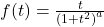 f(t)=\frac{t}{{(1+{t}^{2})}^{a}}