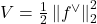 V=\frac{1}{2}\left\|f^{\vee}\right\|_2^2