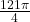 \frac{121\pi }{4}