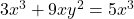 3x^3+9xy^2=5x^3