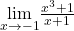 \underset{x\to -1}{\lim}\frac{x^3+1}{x+1}