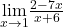 \underset{x\to 1}{\lim}\frac{2-7x}{x+6}