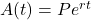 A(t)=Pe^{rt}