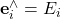 \mathbf{e}_i^{\wedge}=E_i