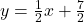 y=\frac{1}{2}x+\frac{7}{2}