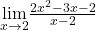 \underset{x\to 2}{\lim}\frac{2x^2-3x-2}{x-2}