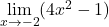 \underset{x\to -2}{\lim}(4x^2-1)