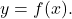 y=f(x).