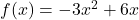 f(x)=-3x^2+6x