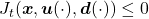 J_t(\boldsymbol{x},\boldsymbol{u}(\cdot),\boldsymbol{d}(\cdot))\leq0