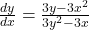 \frac{dy}{dx}=\frac{3y-3x^2}{3y^2-3x}