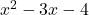 x^2-3x-4