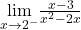 \underset{x\to 2^-}{\lim}\frac{x-3}{x^2-2x}