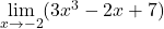 \underset{x\to -2}{\lim}(3x^3-2x+7)