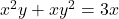 x^2y+xy^2 = 3x