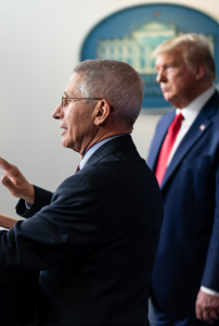 Dr. Anthony Fauci with President Donald Trump