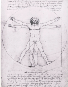 DaVinci's famous Vitruvian Man sketch